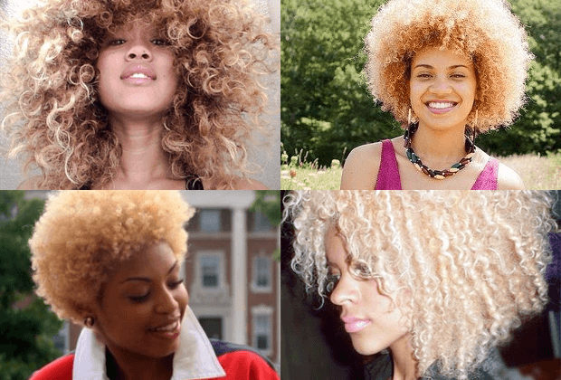 cabelo crespo e loiro