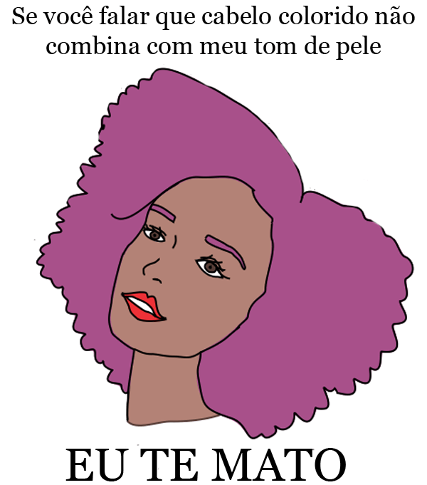 Pele negra combina com cabelo colorido sim!