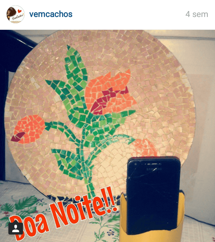 Mosaico reciclado com embalagens