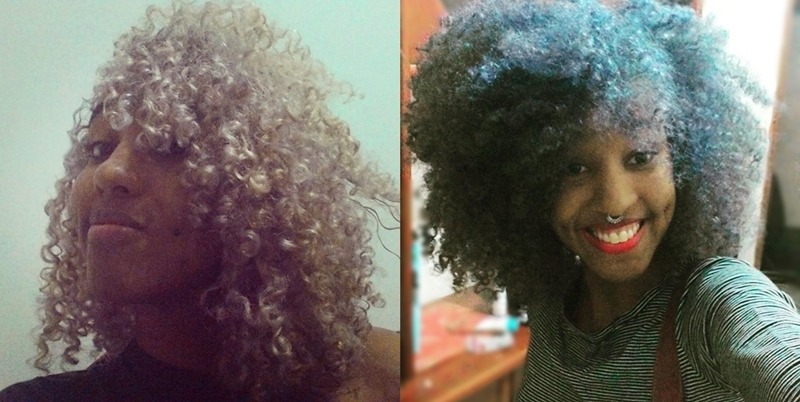 cabelo crespo colorido cachos coloridos